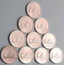 CEDO 20 MONETE 500 LIRE CARAVELLE ANNATE VARIE NO FDC " MOLTO BELLE "