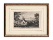 Derwent - Water from Applethwaite STAMPA antique  con Cornice W. Le Petit - 1833