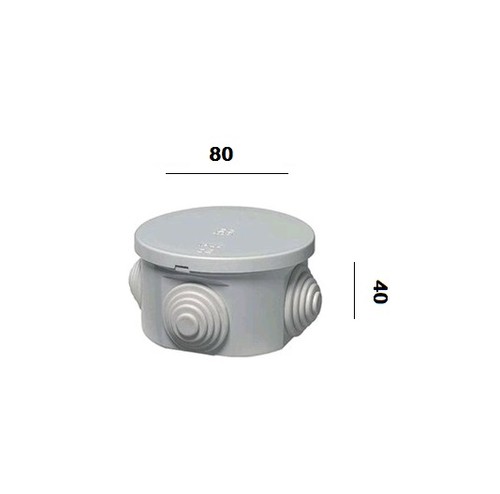 Scatola 80x40mm tonda gommini - 80x40mm,