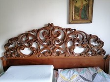 Struttura Letto Matrimoniale Testiera/Pediera in Legno bellissimo fine anni '60
