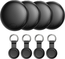 Android Tracker Tag Nero 4 Pezzi - Smart Localizzatori GPS Compatibile Con Googl