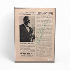 louis armstrong Autogrpahed 1966 Minneapolis Auto Show Program / COA Jazz legend