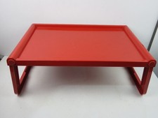 vassoio in plastica ROSSO pieghevole porta bicchieri vivande piatti leggio letto