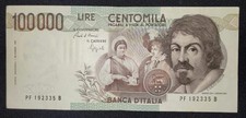 100000 LIRE CARAVAGGIO 1°