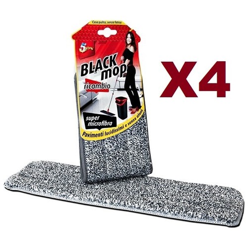 Superfive black mop ricambio - black,