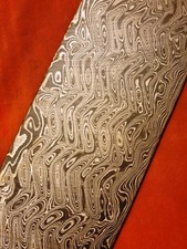 BILLETTA ACCIAIO DAMASCATO ALABAMA VUOTA, LAMA, FORNITURE PER COLTELLERIA - Spessore .140"