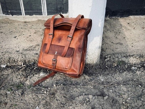 Zaino vintage pelle di - vintage, in