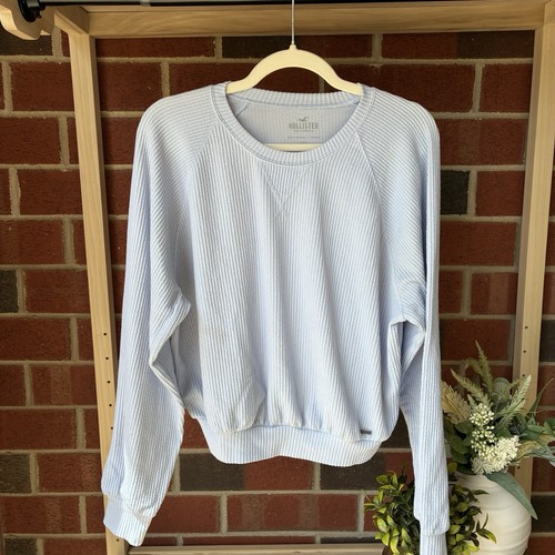 Maglione hollister crop blu - maglione,