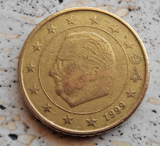 Moneta 50 centesimi di Euro Belgio 1999
