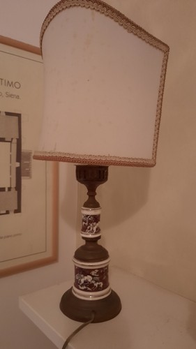 Lume tavolo decorato - lume, in