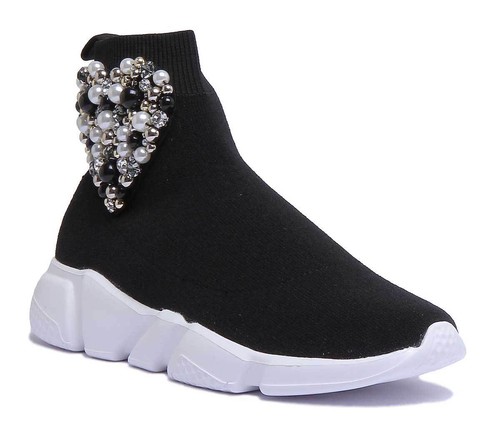 Donna cuore diamanti calzino - donna,