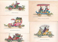 C7938-LOTTO DI 5 CARTOLINE "REPUBBLICA DEI RAGAZZI" VETTURE VARIE DAL 1898-1908