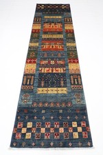 Tappeto Gabbeh tribale corridoio 10 piedi tappeto afgano annodato a mano...