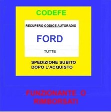codice Sblocco radio ford serie V e M ,DO SUBITO IL CODE