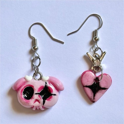 Orecchini pendenti rosa - orecchini,