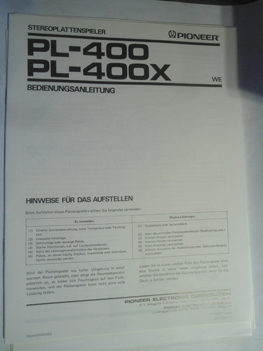 Pioneer 400 manuale di - ,