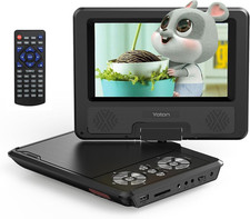 Lettore DVD Portatile 9,5" HD per Bambini E Auto Schermo Girevole 7,5", Batteria