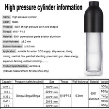 Serbatoio aria CO2 alluminio