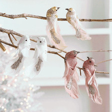 Set 2 uccellini piumati per