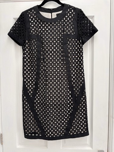 Abito cut out bianco - e, nero