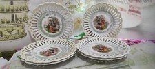 Set Piattini da 6. Porcellana traforata Bavaria Schumann. Diametro cm 15. 