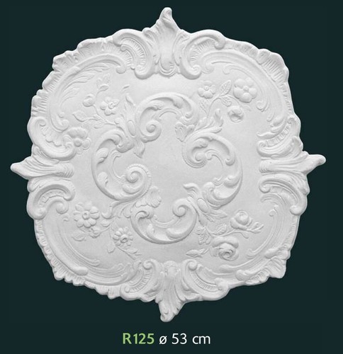 Rosone gesso bianco - rosone, in