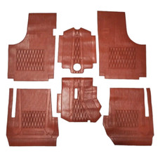 SERIE TAPPETI IN GOMMA PER FIAT 500 EPOCA - 6 PEZZI TAPPETINI LASSY COD. 10061