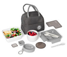 Portapranzo con Borsa Termica Set Lunch Box Completo con Contenitori e Posate