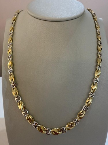 Collana oro bicolor giallo - collana,