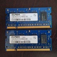 2GB (2x1GB) Elpida DDR2 Laptop
