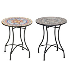Tavolo da giardino tavolo a mosaico rotondo tavolo da bistrot tavolino ceramica Ø60 cm
