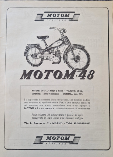 Motom pubblicità vintage - 48,
