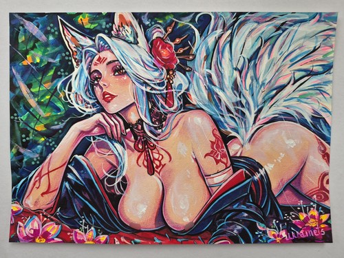 Dipinto originale kitsune - a4,