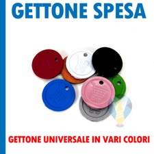 GETTONE UNIVERSALE CARRELLO SPESA PORTACHIAVI EURO SUPERMERCATO MARKET MONETA