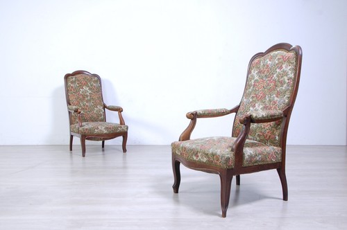 Coppia poltrone fiorate - , anni