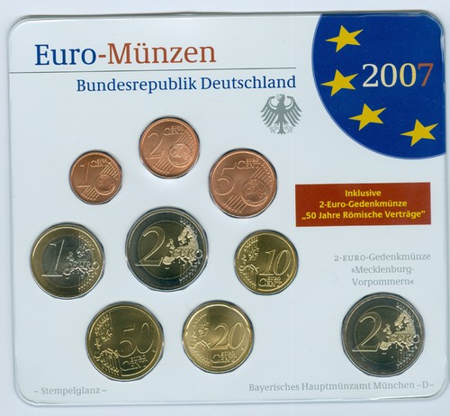 Brd serie monete euro - brd, anno
