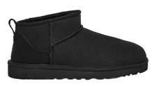 UGG CLASSIC ULTRA MINI UOMO 1137391 NERO BLACK CAMOSCIO SOFFICE LANA ORIGINALI
