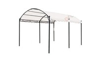 GAZEBO IN METALLO CARPORT TUNNEL MISURA 3X4MT TELO COLORE BIANCO ARREDO GIARDINO