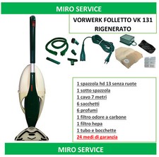 ASPIRAPOLVERE scopa elettrica VORWERK FOLLETTO vk 130-1 con  TUBO+BOCCHETTE 