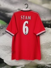 Maglia maglia Manchester United MU 1998 - 2000 home vintage Umbro #6 STAM taglia XL
