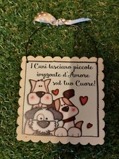 Targhetta In Legno Cani con