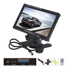 MONITOR 7" POLLICI HD TFT LCD A COLORI HDMI VGA TELECOMANDO PER AUTO CAMPER CASA