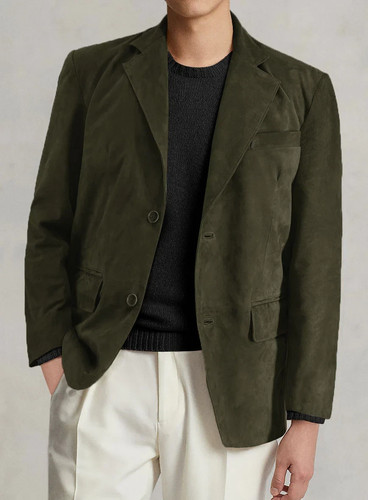 Blazer camoscio verde - in, oliva