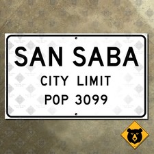 San Saba Texas city limit