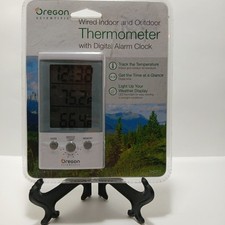 NUOVO Oregon Scientific THT312 Termometro cablato sveglia digitale