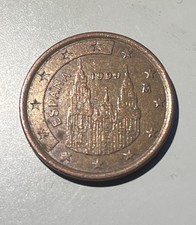 Moneta Da Collezione 5 Centesimi Di Euro Spagna Anno 1999