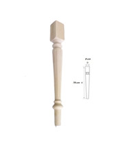 GAMBE DI LEGNO PER TAVOLO tornita h 76 cm  