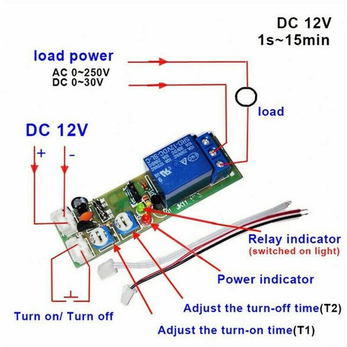 Dc12v relè timer ritardo - timer,