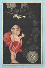 cartolina pubblcitaria Tacchi PIRELLI Marca Stella - illustratore C Zanoli- 1919