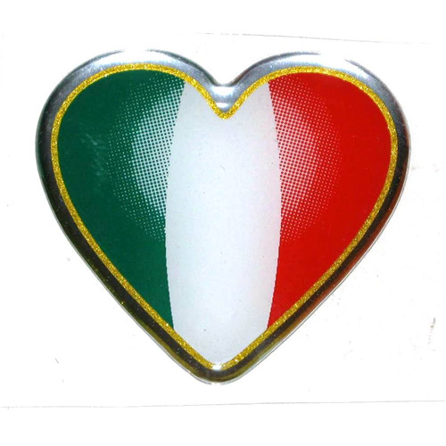 Scudetto cuore tricolore - , 3d